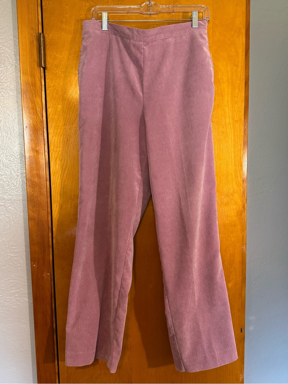 Alfred Dunner Mauve Corduroy Wide-Leg Pants